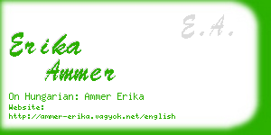 erika ammer business card